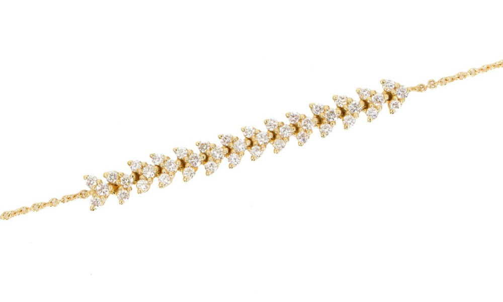 Diamond Multi Trio Tennis Bracelet - 18KT Gold - Monisha Melwani Jewelry