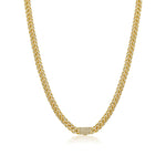 Gold Diamond Cuban Link Chain Necklace by Monisha Melwani Fine Jewelry