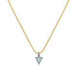 Sterling Silver Blue Enamel Triangle Charm Pendant