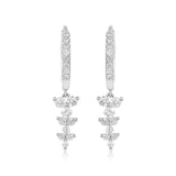Gold Triple Trio Diamond Hoop Earring