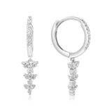 Gold Triple Trio Diamond Hoop Earring