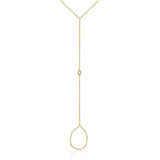 Gold Diamond Bezel Marquise Hand Bracelet