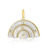 Gold Diamond Mother of Pearl Cloud Pendant