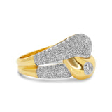 Gold Diamond Twist Ring