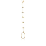 Gold Spaced Bezel Diamond Hand Bracelet