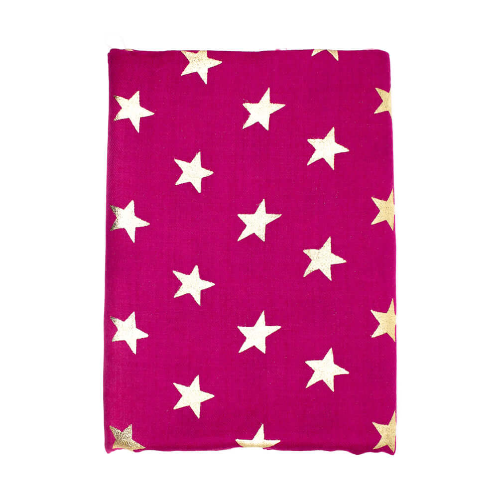 Hot Pink Star Pashmina Shawl - Monisha Melwani Jewelry - MIY