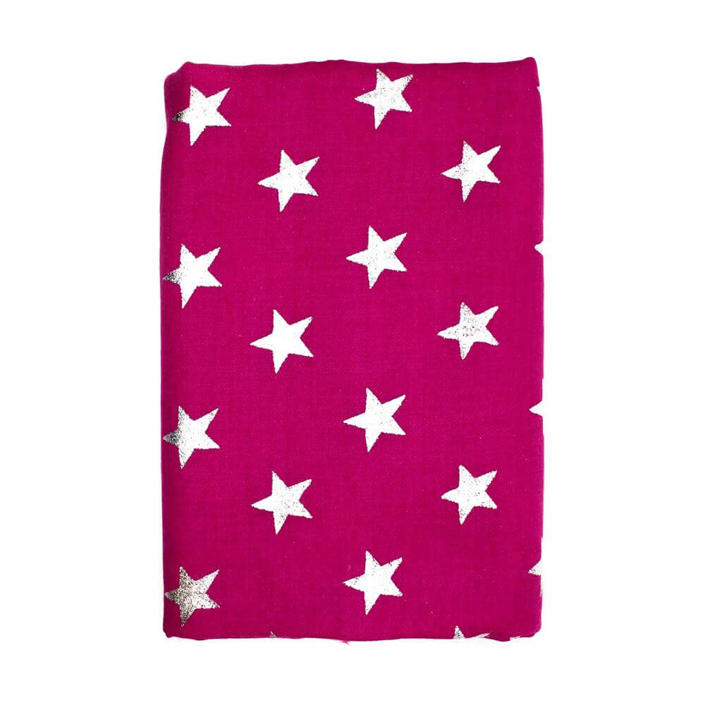 Hot Pink Star Pashmina Shawl - Monisha Melwani Jewelry - MIY