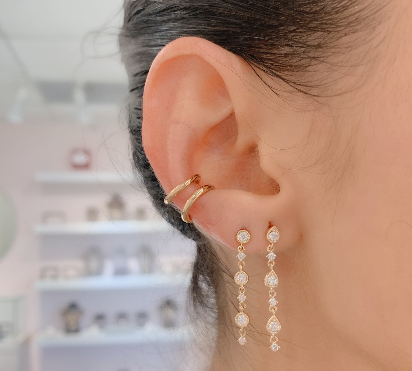 Gold Cuff Earring - 14KT Gold - Monisha Melwani Jewelry 