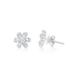 Gold Illusion Diamond Flower Earring