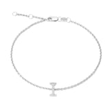 Silver Diamond Initial Bracelets