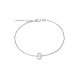Silver Diamond Initial Bracelets