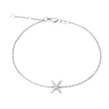 Silver Diamond Initial Bracelets