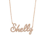 Gold Diamond Script Name Necklace - 14KT Gold - Monisha Melwani Jewelry