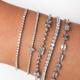 Gold Multi Emerald-Cut Illusion Diamond Bracelet