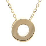 Yellow Gold O Initial Block Necklace