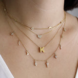 Yellow Gold Initial Necklace - Monisha Melwani Jewelry