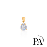 Paola x Monisha Gold Plated Lab Grown Pear Pendant