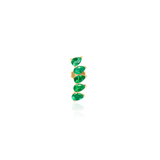 Gold Small Emerald Pear Climber Earring
