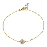 Gold Diamond Happy Face Bracelet