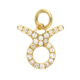 Gold Diamond Zodiac Charm