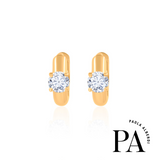 Paola x Monisha Gold Plated Lab Grown Diamond Hoop Earrings