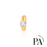 Paola x Monisha Gold Plated Lab Grown Diamond Hoop Earrings