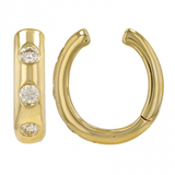 Gold Triple Diamond Ear Cuff