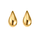 Gold Tear Drop Hoop Earring