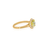 Gold Lab Yellow Diamond Pear Pinky Ring