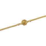 Gold Diamond Coin Cuban Link Bracelet