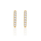 Statement Oval Lab Diamond Hoops