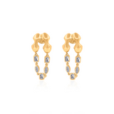 Gold Lab Grown Fancy Double Hoops