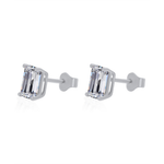 Gold Lab Diamond Emerald Studs