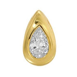 Gold Lab Grown Bezel Pear Diamond Spacer