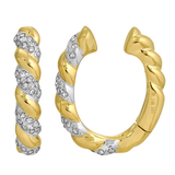 Gold Diamond Croissant Ear Cuff