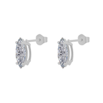 Gold Lab Diamond Marquise Studs