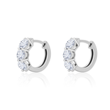 Gold Lab Diamond Triple Diamond Huggies