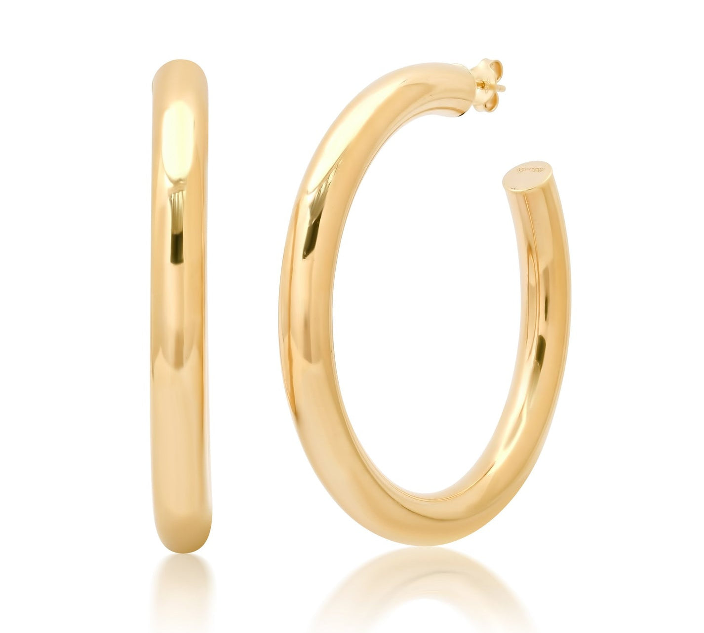 Gold Classic Hollow Dome Hoop Earrings