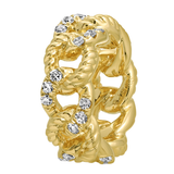 Gold Diamond Cuban Link Rondelle