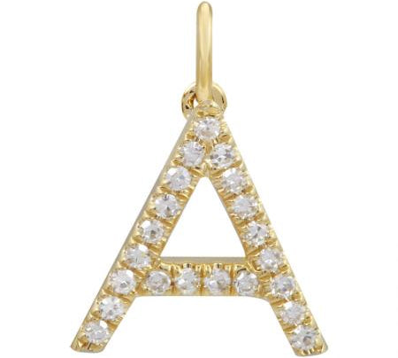 Gold Initial Diamond Charm