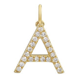 Gold Initial Diamond Charm