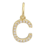 Gold Initial Diamond Charm