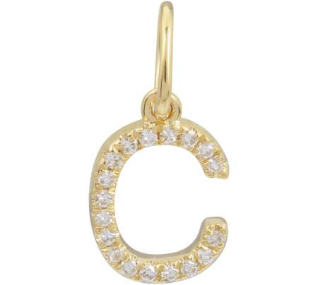 Gold Initial Diamond Charm