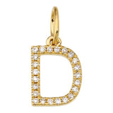 Gold Initial Diamond Charm