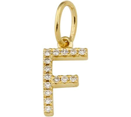 Gold Initial Diamond Charm