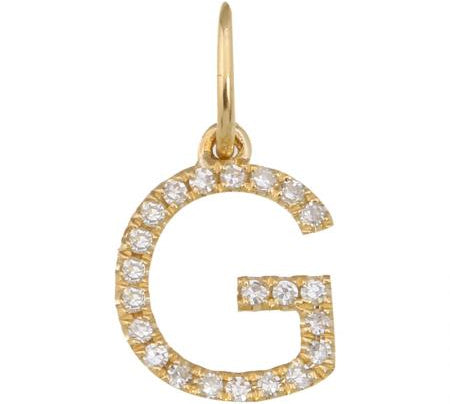 Gold Initial Diamond Charm