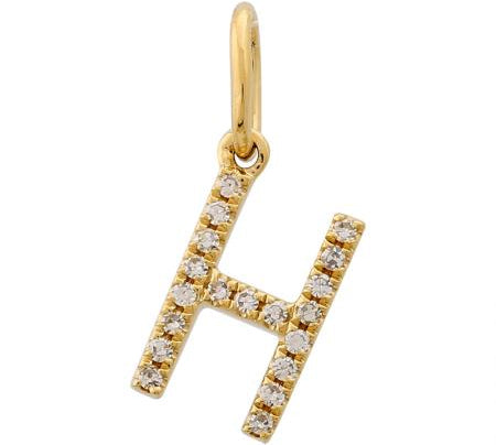 Gold Initial Diamond Charm