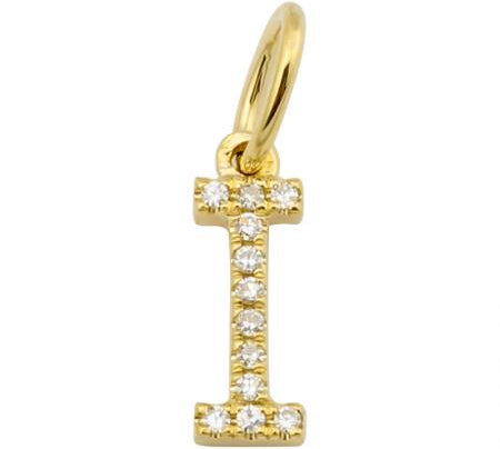 Gold Initial Diamond Charm