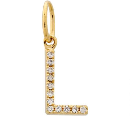 Gold Initial Diamond Charm