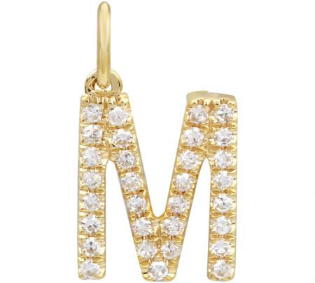 Gold Initial Diamond Charm